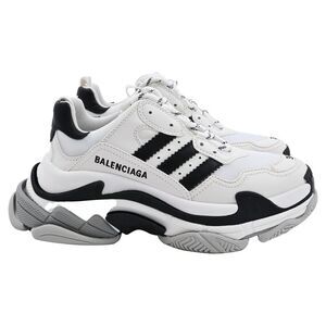 Balenciaga x Adidas Triple S Sneakers in White Polyester
